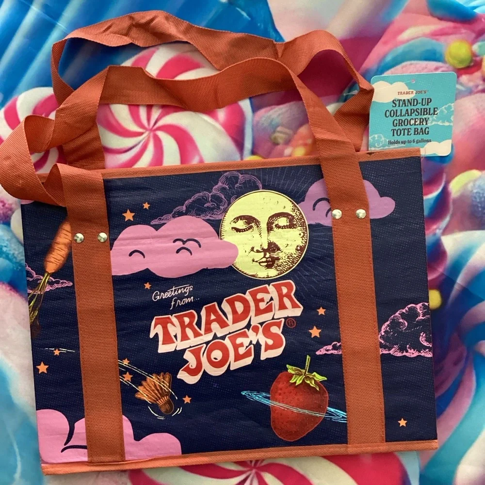 Trader Joe's Stand-Up Collapsible Reusable Grocery Tote Bag
